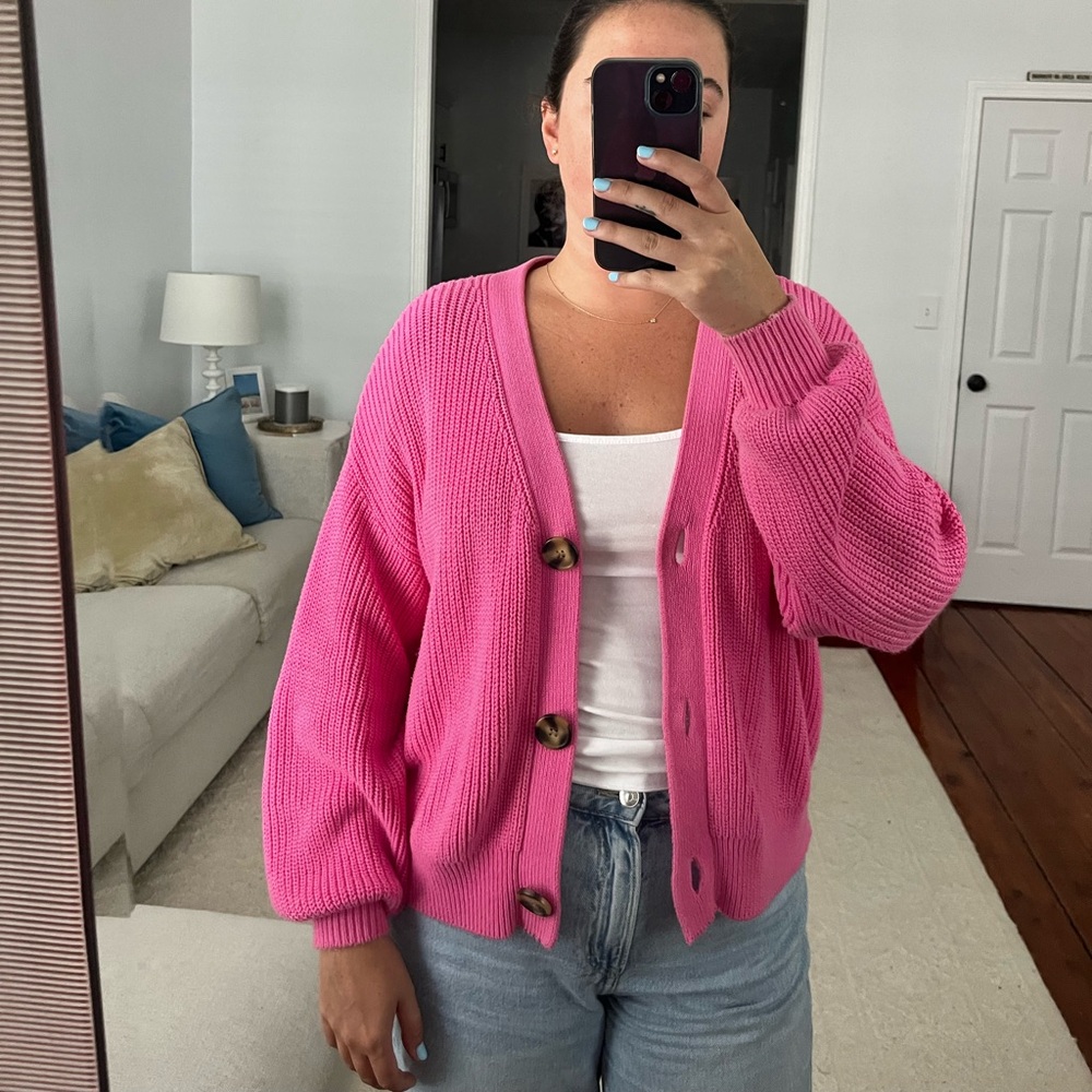 LOFT Bright Pink Women's Cardigan